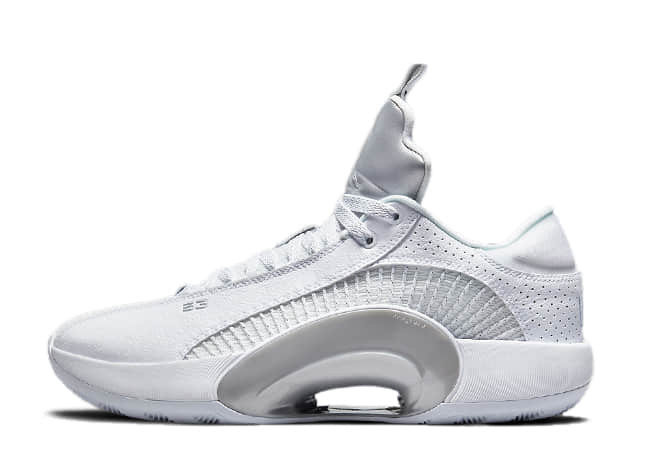 ナイキ エアジョーダン 35 ロー "ホワイト メタリック" ホワイト/ホワイトメタリック シルバー