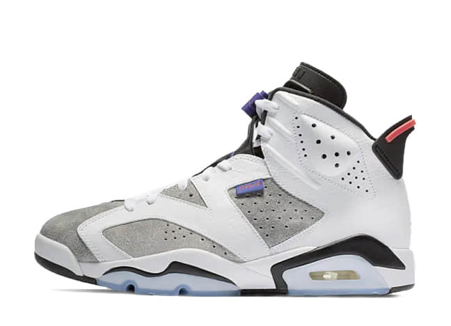 Nike Air Jordan 6 Retro Ltr "Flint" White/Black-Infrared 23-Dark Concord