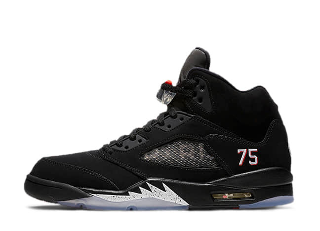 Nike Air Jordan 5 Retro “Paris Saint-Germain” Black/White-Challenge Red