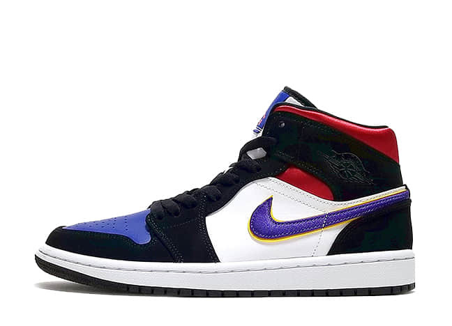 ナイキ エアジョーダン 1 ミッド Se フィールド パープル/ホワイト/ジム レッド