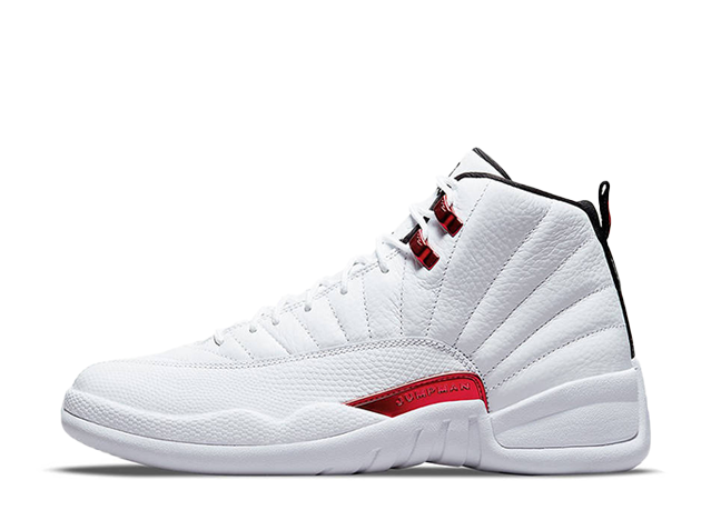 ナイキ エアジョーダン 12 レトロ "ツイスト" ホワイト/ユニバーシティ レッドブラック
