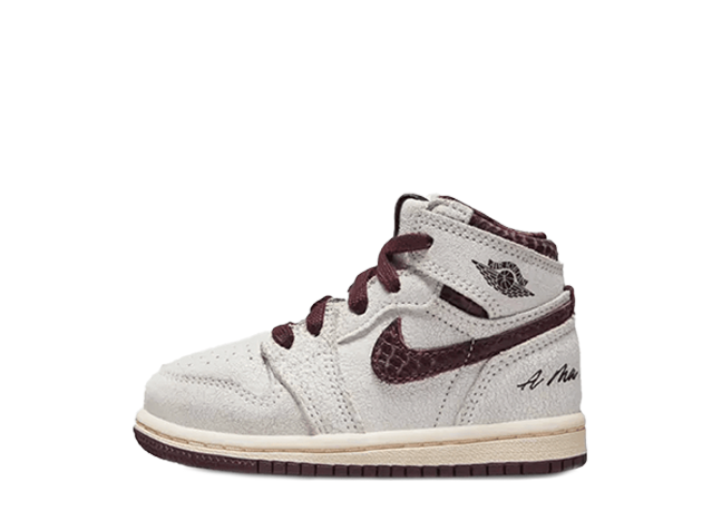 A Ma Mani?re × Nike Air Jordan 1 Retro High Og Sp "Snake" Sail/Brgndy Crush-Pearl White-Black
