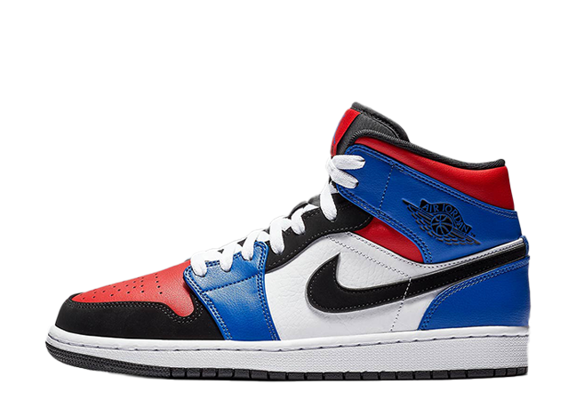 Nike Air Jordan 1 Mid "Top 3" White/Hyperroyal/University Red/Black