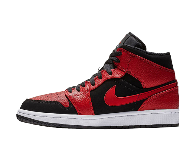 ナイキ エアジョーダン1 ミッド "リバースブレッド" ブラック/ジムレッド