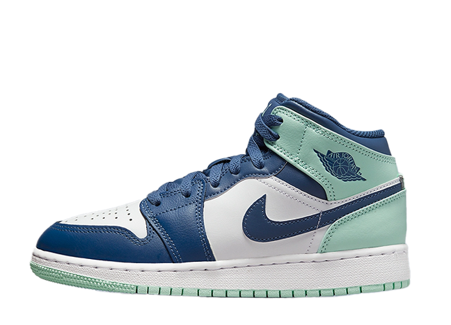 Nike Air Jordan 1 Mid "Blue Mint" Mystic Navy/White-Mint Foam