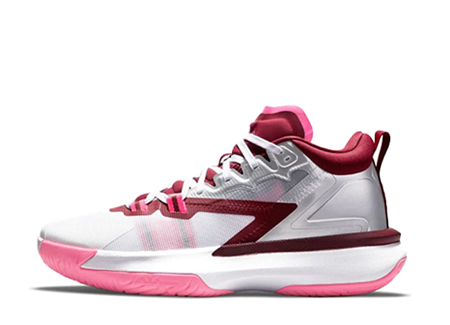 Nike Jordan Zion 1 Pf "Marion” White/Hyper Pink-Dark Beetroot-Metallic Silver