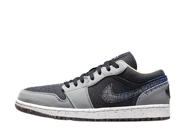 Nike Air Jordan 1 Low Se "Crater" Light Smoke Grey/Multi-Color-Black-Racer Blue