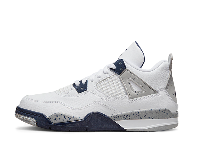 Nike Ps Air Jordan 4 Retro "Midnight Navy" White/Midnight Navy