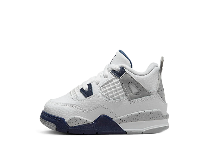 Nike Td Air Jordan 4 Retro "Midnight Navy" White/Midnight Navy
