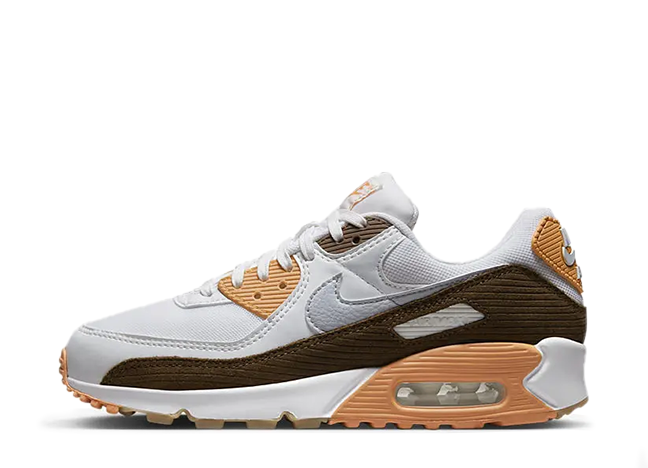 Nike Air Max 90 SE "Brown Corduroy" White/Summit White/Orange Trance/Pure Platinum