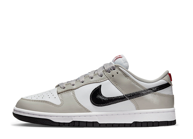 Nike Wmns Dunk Low "Light Iron Ore" Black/White/University Red