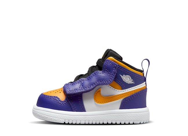 ナイキ Td エアジョーダン1 ミッド "レイカーズ" ダークコンコルド/ホワイト/ブラック/タクシー