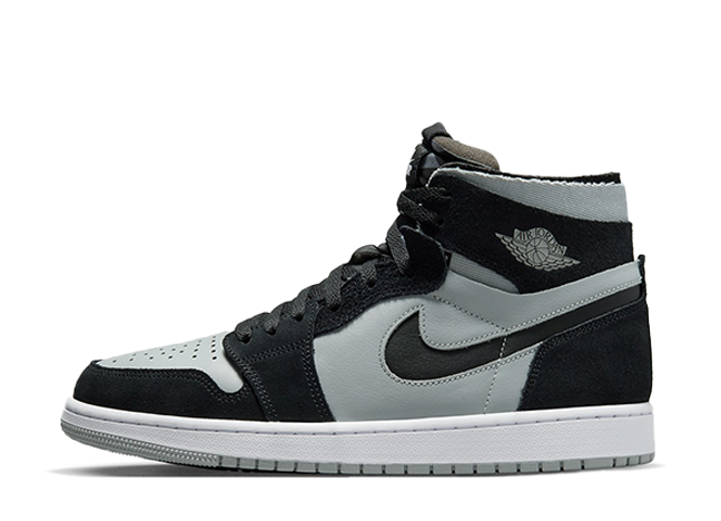 Nike Air Jordan 1 High Comfort "Black/Grey" Black/Light Smoke Grey/White