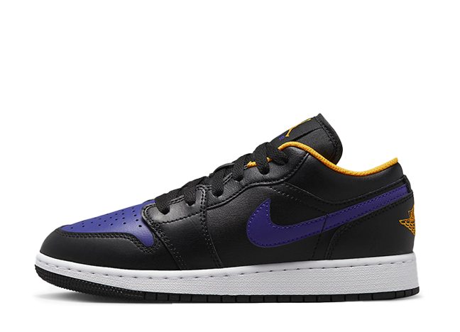 Nike Gs Air Jordan 1 Low "Lakers" Black/Taxi/Dark Concord