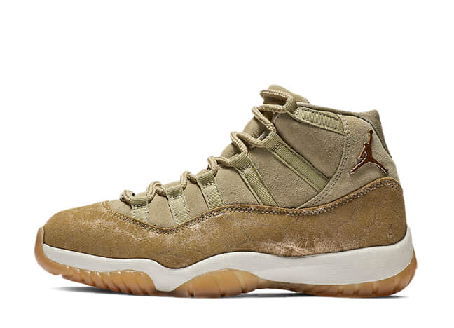 ナイキ ウィメンズ エアジョーダン11 レトロ ニュートラル オリーブ/セイルガムライトブラウンメタリックスタウト