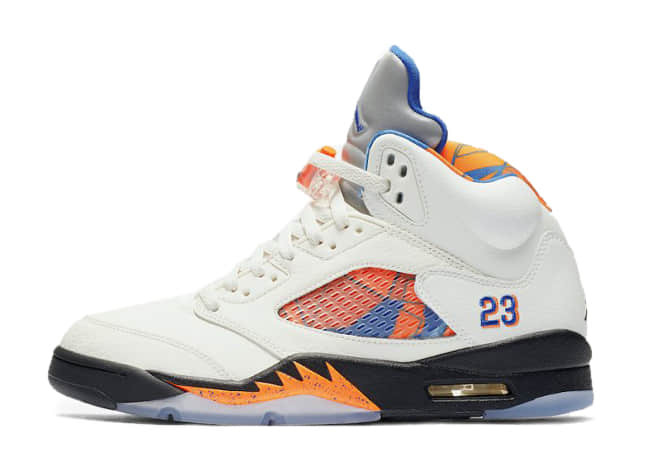 ナイキ エアジョーダン5 レトロ セイル/オレンジピールブラックハイパー ロイヤル