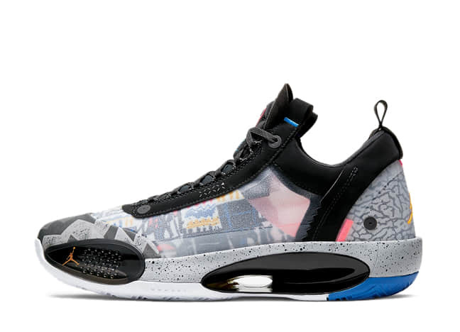 Nike Air Jordan Low Ep Pf "Print" Black/Laser Orange-White