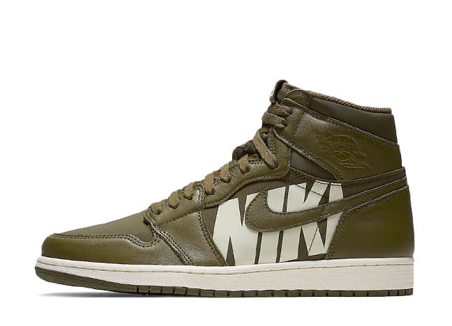 ナイキ エアジョーダン1 レトロ ハイ Og オリーブ キャンバス/セイル