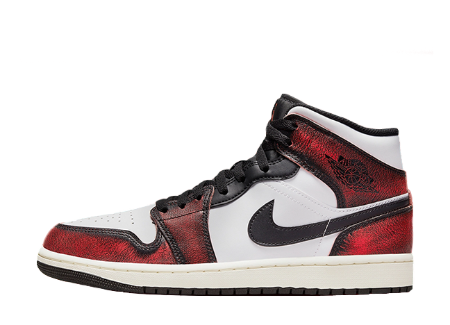 ナイキ エアジョーダン 1 ミッド Se "ウェア アウェイ" ブラック/インフラレッド 23ホワイトセイル