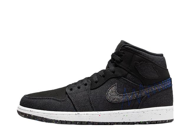 Nike Air Jordan 1 Mid Se "Crater" Black/Multi-Color-Racer Blue-White