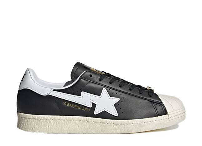 ベイプ × アディダス スーパースター "ブラック" コアブラック/フットウェアホワイト/オフホワイト