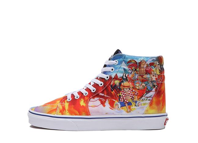 ワンピース × バンズ Ps スケートハイ "パンクハザード" レッド/ブルー/ホワイト