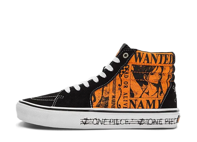 ワンピース × バンズ スケートハイ "ナミオレンジ" オレンジ/ブラック/ホワイト