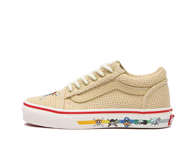 ワンピース × バンズ Ps オールドスクール エラスティック レース "ストローマルチ" ベージュ/ホワイト