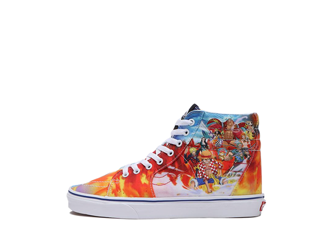 ワンピース × バンズ Td スケートハイ "パンクハザード" レッド/ブルー/ホワイト
