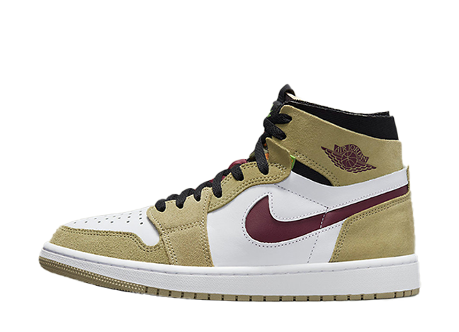 ナイキ エアジョーダン1 ハイ コンフォート "ニュートラルオリーブ" ニュートラルオリーブ/チェリーウッドレッド/ブラック/アルティチュードグリーン