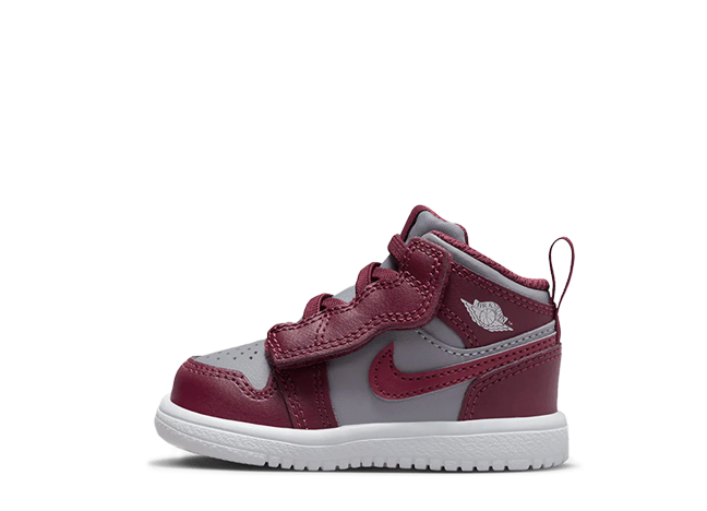 ナイキ Td エアジョーダン1 ミッド "チームレッド" チェリーウッドレッド/ホワイト/セメントグレー