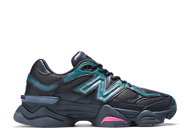 Mowalola × New Balance 9060 "Black/Green" Black/Green/Teal Pink