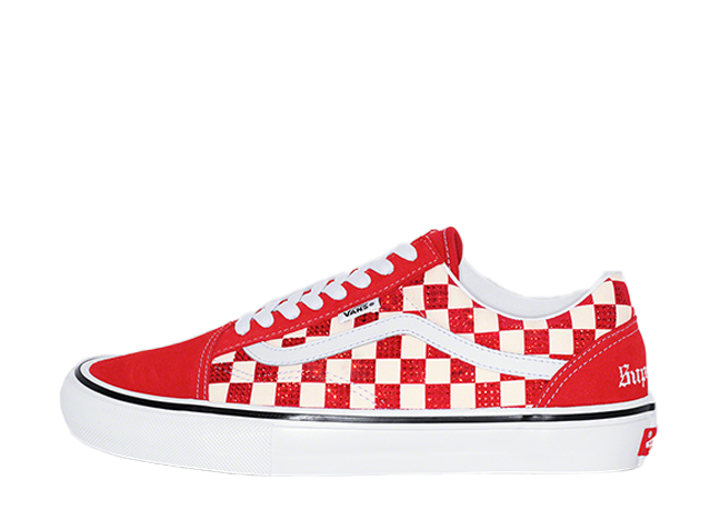 シュプリーム × スワロフスキー × バンズ オールドスクール "レッド" レッド/ホワイト
