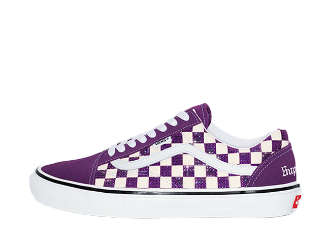 シュプリーム × スワロフスキー × バンズ オールドスクール "パープル" パープル/ホワイト