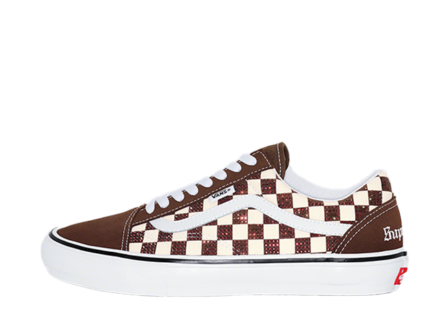 シュプリーム × スワロフスキー × バンズ オールドスクール "ブラウン" ブラウン/ホワイト