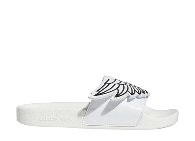 ジェレミー・スコット モノグラム アディレッタ ウィングサンダル "クラウドホワイト/ブラック"