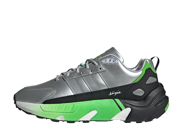 KAWASAKI × adidas Originals ZX22 "Silver Metallic/Core Black/Green"
