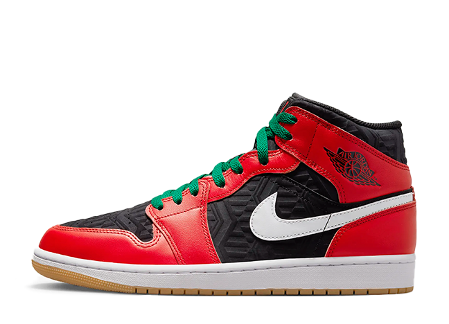 ナイキ エアジョーダン1 ミッド "クリスマス" ブラック/ホワイト/マラカイト/ファイヤーレッド