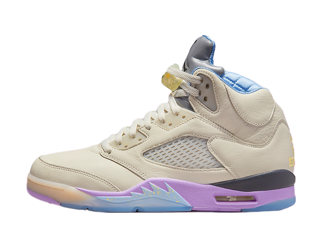 DJ キャレド × ナイキ エアジョーダン5 "セイル" セイル/ウォッシュドイエロー/バイオレットスター
