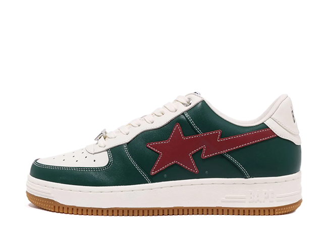 エンド × ア ベイシング エイプ ベイプスタ "ホワイト/レッド/グリーン"