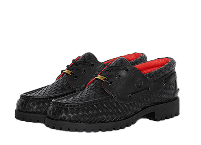 Timberland × Supreme Woven 3-Eye Lug Shoe "Black/Black"