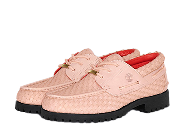 Timberland × Supreme Woven 3-Eye Lug Shoe "Pink/Black"