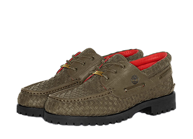 Timberland × Supreme Woven 3-Eye Lug Shoe "Olive/Black"