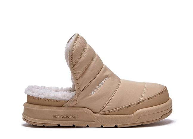ニューバランス パフリー ミュール "ベージュ/ホワイト"