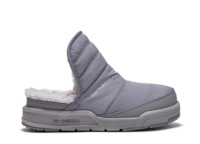 ニューバランス パフリー ミュール "グレー/ホワイト"