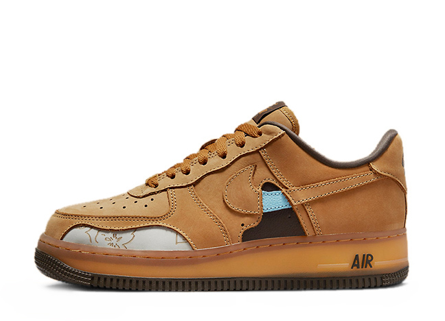 Nike Wmns Air Force 1 Low '07 "Cut Out" Wheat/Dark Mocha