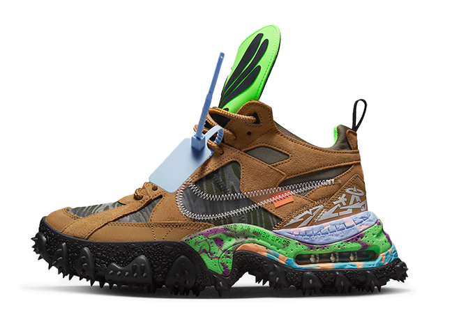 Off-White × Nike Air Terra Forma "Wheat/Green Strike"