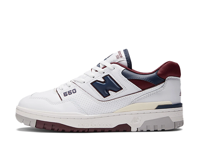 New Balance 550 "Navy And Maroon" White/Navy