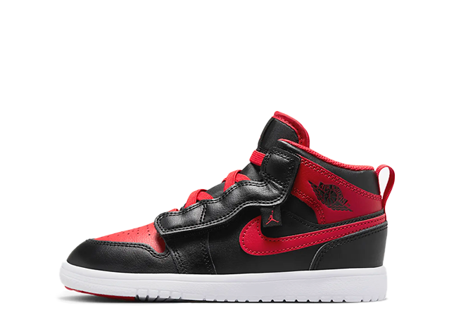Nike Ps Air Jordan 1 Mid "Bred Toe" Black/Fire Red/White