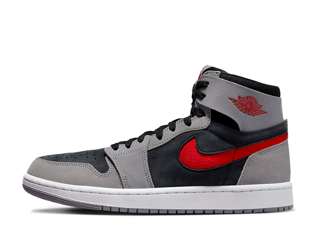 ナイキ エアジョーダン1 ハイ ズームコンフォート 2 "セメントグレー" ブラック/ファイアレッド/セメントグレー/ホワイト